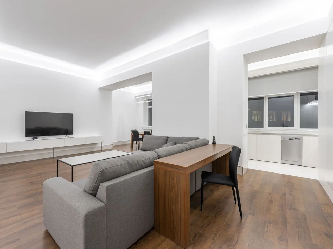 COB LED Şerit uygulama örneği — Tavan perimetre COB şerit